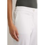 WE Fashion - Slim Fit Flared Pantalon - Wit - Viscose