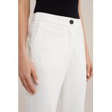 WE Fashion - Slim Fit Flared Pantalon - Wit - Viscose