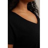 WE Fashion - Top - V-hals - Korte Mouwen - Polyestermix