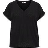 WE Fashion - Top - V-hals - Korte Mouwen - Polyestermix