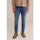 WE Fashion Heren slim fit jeans met medium stretch