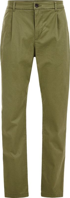 Fundamentals - Heren tapered fit chino met stretch - Tapered - Olijfgroen - Katoen - Maat: 29/30