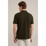 Fundamentals - Heren Polo - Grijsgroen - Katoen - Slim Fit