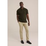 Fundamentals - Heren Polo - Grijsgroen - Katoen - Slim Fit