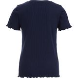 WE Fashion Meisjes slim fit T-shirt met ribstructuur