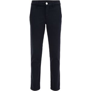 WE Fashion Blue Ridge slim fit broek marineblauw