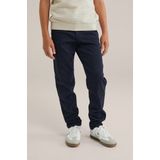 WE Fashion - Slim Fit Broek - Marineblauw