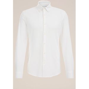 WE Fashion Gebreid Slim Fit Overhemd White Uni