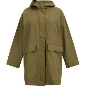 WE Fashion Curve Jas Olijfgroen