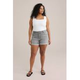 WE Fashion Ribgebreide Singlet Wit