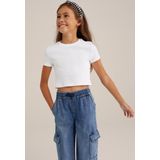 WE Fashion - T-shirt - Zacht Katoenmix - Ronde Hals - Korte Mouwen