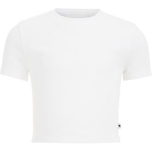 WE Fashion Meisjes cropped T-shirt van ribstof