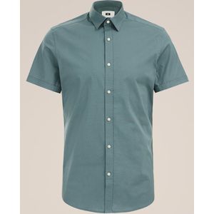WE Fashion - Slim Fit - Overhemd - Groenblauw - Katoen
