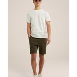 WE Fashion - Chino - Kaki - Regular Fit - Knielengte