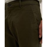 WE Fashion - Chino - Kaki - Regular Fit - Knielengte