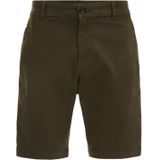 WE Fashion - Chino - Kaki - Regular Fit - Knielengte