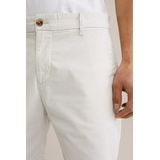 WE Fashion - Heren Chinoshort - Gebroken Wit - Katoen