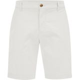 WE Fashion - Heren Chinoshort - Gebroken Wit - Katoen