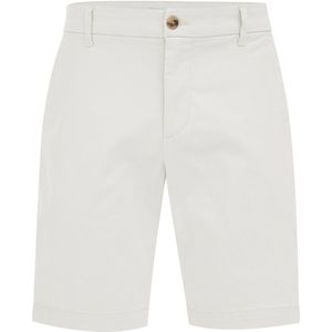 WE Fashion - Heren Chinoshort - Gebroken Wit - Katoen