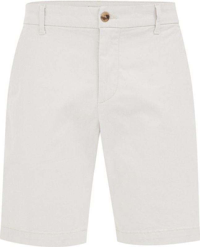 WE Fashion - Heren Chinoshort - Gebroken Wit - Katoen