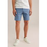 WE Fashion - Heren slim fit chinoshort - Slim Fit - Lichtblauw -  Maat: 28