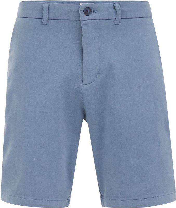WE Fashion - Heren slim fit chinoshort - Slim Fit - Lichtblauw -  Maat: 28
