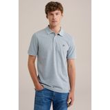 Fundamentals - Heren Polo - Grijsblauw - Katoen - Slim Fit