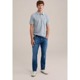 Fundamentals - Heren Polo - Grijsblauw - Katoen - Slim Fit