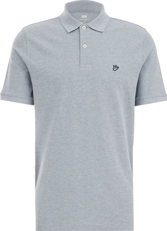 Fundamentals - Heren Polo - Grijsblauw - Katoen - Slim Fit