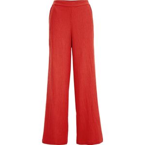 WE Fashion High Waist Loose Fit Broek Rood