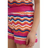 WE Fashion - Meisjes Short - Regular Fit - Opengewerkt Dessin