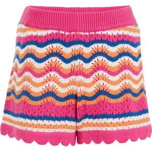 WE Fashion - Meisjes Short - Regular Fit - Opengewerkt Dessin