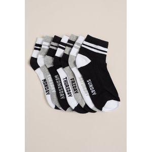 WE Fashion - Huissokken - Set van Zeven Paar - Katoenmix