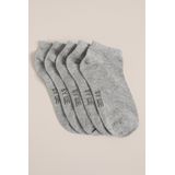 WE Fashion - Enkelsokken - Grijs - Set van 5