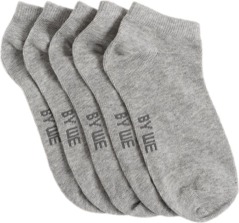 WE Fashion - Enkelsokken - Grijs - Set van 5