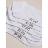 WE Fashion - Enkelsokken - Wit - Katoenmix - Set van 5