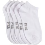 WE Fashion - Enkelsokken - Wit - Katoenmix - Set van 5