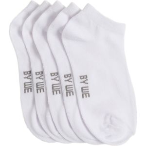 WE Fashion - Enkelsokken - Wit - Katoenmix - Set van 5