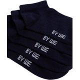 WE Fashion - Enkelsokken - Marineblauw - Set van 5