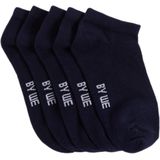 WE Fashion - Enkelsokken - Marineblauw - Set van 5