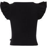 WE Fashion Meisjes cropped T-shirt met ruches