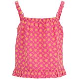 WE Fashion - Meisjes top met sierknopen - Regular fit - Roze - Katoen - Maat: 92