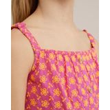WE Fashion - Meisjes top met sierknopen - Regular fit - Roze - Katoen - Maat: 92