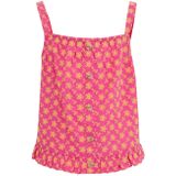 WE Fashion - Meisjes top met sierknopen - Regular fit - Roze - Katoen - Maat: 92