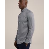 WE Fashion - Gebreid Slim Fit Overhemd - Royal Navy