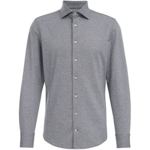 WE Fashion - Gebreid Slim Fit Overhemd - Royal Navy