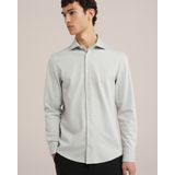 WE Fashion - Gebreid Slim Fit Overhemd - Mos Groen