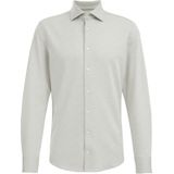 WE Fashion - Gebreid Slim Fit Overhemd - Mos Groen