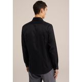 WE Fashion - Slim Fit Overhemd - Luxe Katoen - Ingeweven Structuur