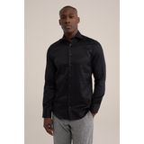 WE Fashion - Slim Fit Overhemd - Luxe Katoen - Ingeweven Structuur